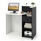 Black-White Front Reception Office Desk with Open Shelf and Drawer